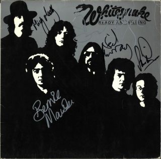 Whitesnake Ready An Willing Vinyl - David Coverdale Deep Purple Autograph Signed