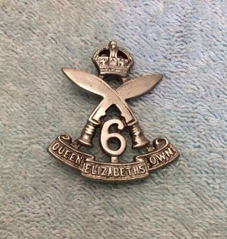 Queen Elizabeth Own Gurkha 6th Rifles Cap Hat Badge Pin Royal Army