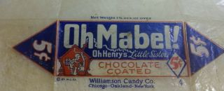 1920 ' s Old Mabel Candy Bar Wrapper Williamson Candy Company Chicago 2