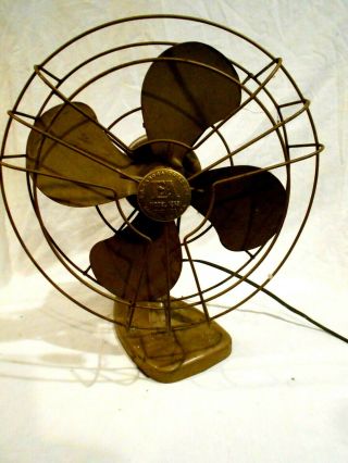Vintage E.  A.  Laboratories Model 1265 Adjustable Electric Fan 10 "