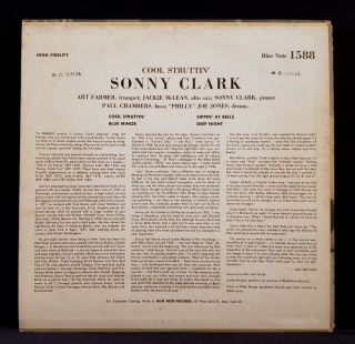 SONNY CLARK Cool Struttin’ LP Blue Note Mono 47 W.  63rd RVG Ear 9M 2