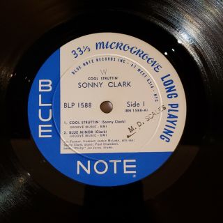 SONNY CLARK Cool Struttin’ LP Blue Note Mono 47 W.  63rd RVG Ear 9M 3
