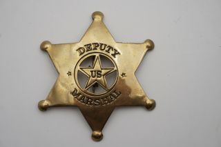 Vintage Badge United States Deputy Marshall Brass Star