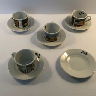 Botero Museo D Antioquia Diamante Edicion Limitada Set Of 4 Cups & 5 Saucers