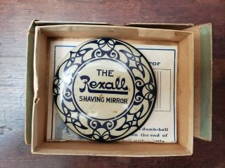 Antique Rexall Advertising Shaving Mirror