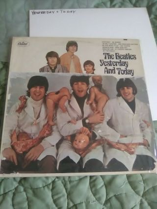Beatles Yesterday And Today Butcher Cover Partial Peel In Good,