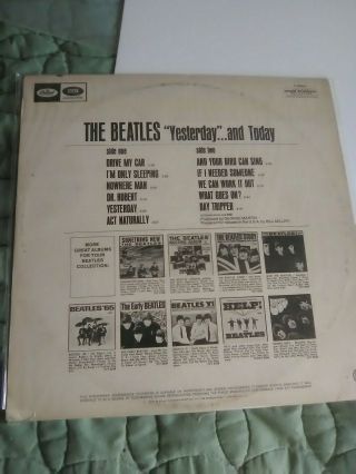 Beatles yesterday and today butcher cover partial peel in good, 2