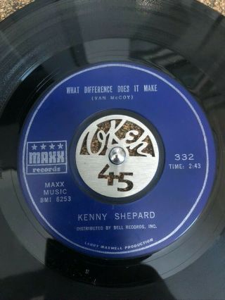 Kenny Shepard - What Difference Does It Make - Maxx - Ex (northern Soul)