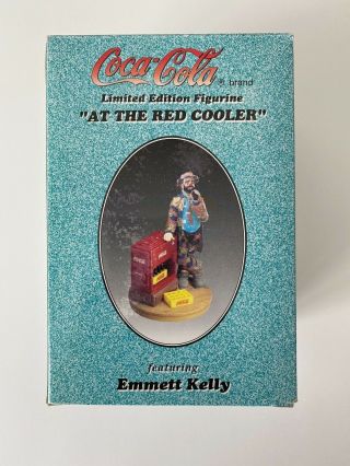 Coca - Cola Emmett Kelly Figurine " At The Red Cooler " 1994 Limited Edition W/box