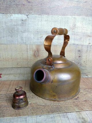 Antique Copper Teapot Tea Pot Kettle Unusual 2