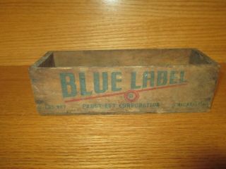 Vintage Pabst - Ett Chicago Blue Label 2 Lbs Cheese Box Wood