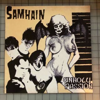 Samhain " Unholy Passion " 1985 Lp Nj Punk Danzig Misfits Plan 9 Eerie First Press