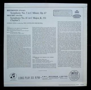Beethoven: Symphony No.  5 - George Szell Columbia SAX 2552 ED1 LP 4
