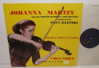 33cx 1165 Brahms Violin Concerto Johanna Martzy Philharmonia Kletzki B/g