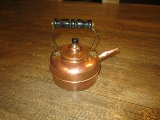 Vintage Simplex Solid Copper Teapot Kettle Made In England Kitchen Decor
