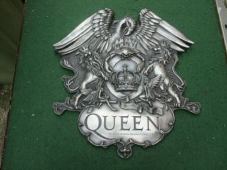 Queen - The Queen Crest Wall Art - Designed By Freddie Mercury - 100 Official - Pewter