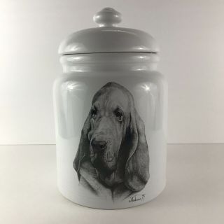 Dog Biscuit/cookie Jar Best Of Show Vladimir Tzenov White Porcelain Rosalind