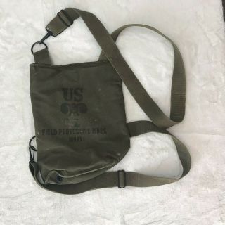 Vintage Us Military Field Protective Gas Mask Bag M9a1 Pouch Only