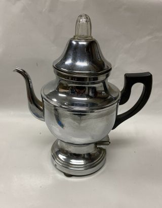 Antique Royal Rochester Coffee Pot Percolator Vintage Pyrex Glass Stove Top Camp