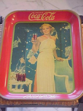 Vintage 1935 Coca - Cola Tray Featuring Madge Evans Metro - Goldwyn Mayer Player