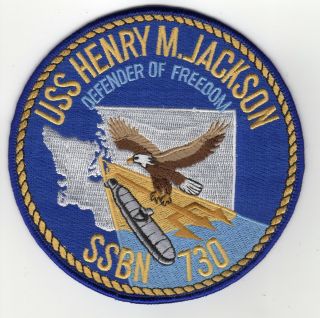 Uss Henry M.  Jackson Ssbn 730 - Bc Patch - Submarine - Cat No C6426