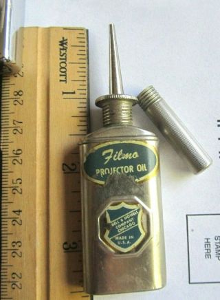 Filino Projecto Mini Oil Can: Metal Needle 3.  5”l X 1”w X 0.  5”d;made In Usa; Rare
