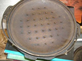 2 - Vintage Cast Iron Dutch Oven No 8 D 10 - 1/2 " Diameter
