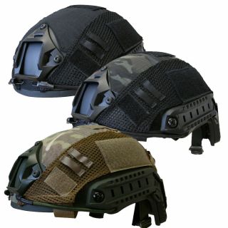 Kombat Uk Airsoft Tactical Fast Ballistic Helmet Cover,  Black,  Btp Camouflage,  Mesh