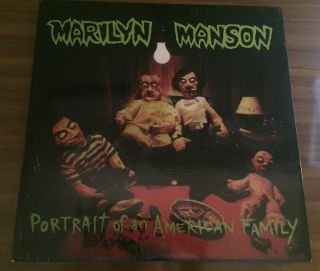 Marilyn Manson Portrait Of An American Family Green Vinyl & Tshirt Set 2009 Rare