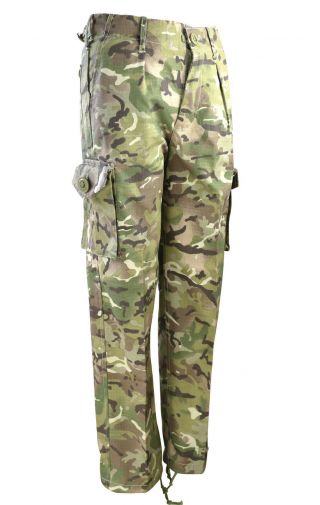Kids Childrens Mtp Style Camo Combat Trousers,  3 - 4 To 12 - 13