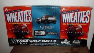 2002 Tiger Woods Wheaties 3 Box Set With Golf Balls Value Priced $19.  99 Shipped