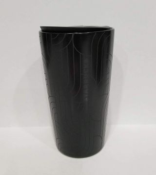 Starbucks Fall 2020 Black Geometric Ceramic Hot Cup Tumbler Mug 011116250