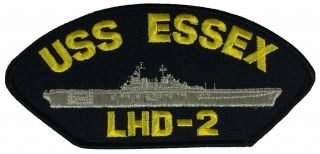 Uss Essex Lhd - 2 Patch Usn Navy Ship Wasp Class Amphibious Assault Iron Gator