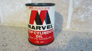 Vintage Marvel Top Cylinder Oil 4 Oz.  Can Nos