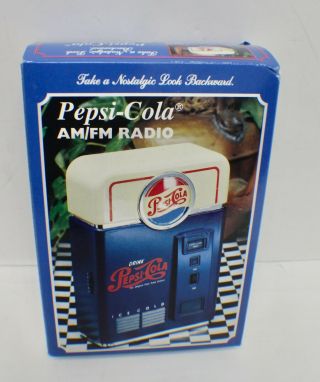 Pepsi Cola Soda Vending Machine Am/fm Radio - 1998 -