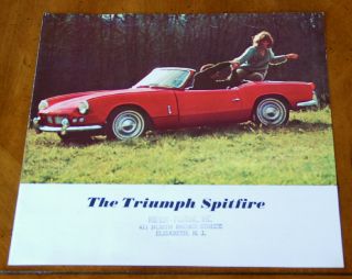 Triumph Spitfire Mk.  1 Us Brochure Prospekt,  1962