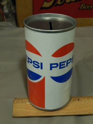 Pepsi - Cola 12oz.  Steel Can Coin Bank [wis - Pak,  Inc.  _watertown,  Wi] Vtg Promo
