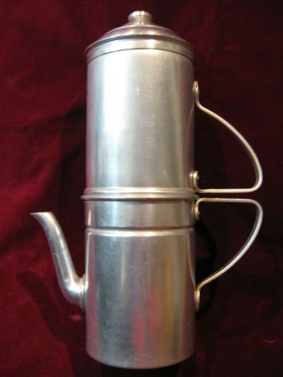Vintage T12 Flip Drip Aluminum Stovetop Coffee Espresso Maker 8 Cup Italy Vgd