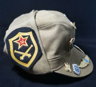 Russian Soviet Union Military Cap Army Hat USSR Patches Pins Emblems 2