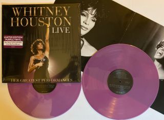 Whitney Houston - Her Greatest Live Performances - 2014 Limited Ed Purple (nm)