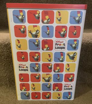 Vintage Retro Kellogg’s Froot Loops Cereal Box Stash Tin - Toucan Sam 2