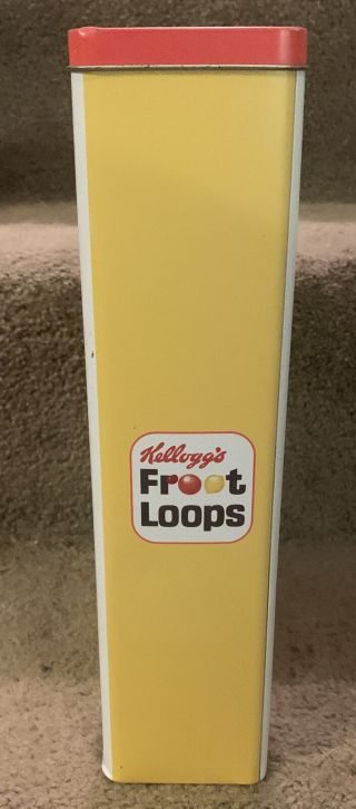 Vintage Retro Kellogg’s Froot Loops Cereal Box Stash Tin - Toucan Sam 3
