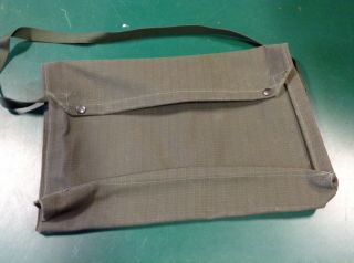 British Army Canvas Shoulder Bag,  Olive Green,  Hunting,  Fishing,  Documents,