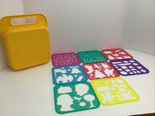 Tupperware Tuppertoys Stencils Case Shapes Letters Holiday Alphabet