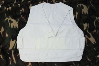 Anti - Stab Vest Cover White 40 - 48 Inch Heavy Duty Police Metvest Airsoft