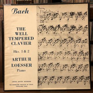 Very Rare Arthur Loesser Piano Bach Well Tempered Clavier Bks.  1 & 2 6 Lp Box