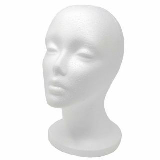 11 " Female Mannequin Styrofoam Head Store Display Hats Wigs Styling 20 " Cir.