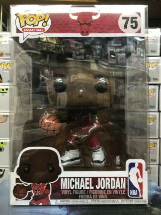 Funko Pop Basketball: Nba Bulls Michael Jordan 10 - Inch Figure 75 W/ Protector