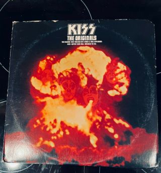 Kiss The Originals Promo Lp Vinyl Record White Labels Rare/vintage With Inserts