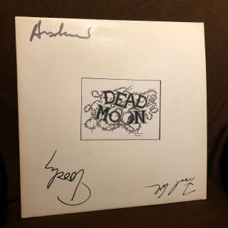 Dead Moon - Strange Pray Tell - Rare Test Pressing White Label Vinyl Lp - Signed